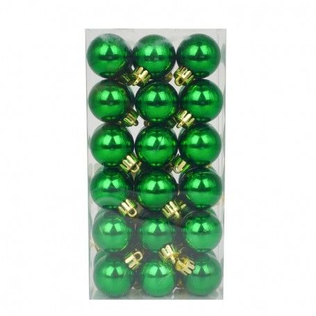 Palle di Natale in Plastica Lucide D.3 cm Confezione da 36 Pz