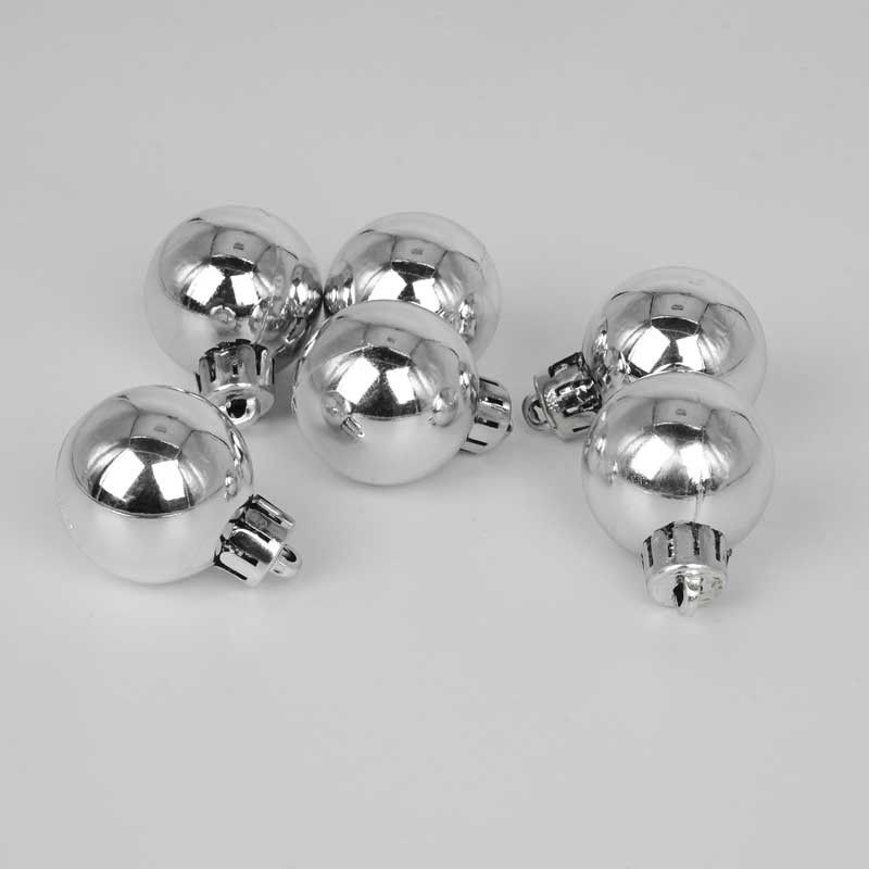 Palle di Natale in Plastica Lucide D.3 cm Confezione da 36 Pz