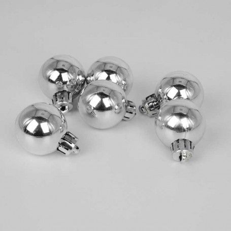 Palle di Natale in Plastica Lucide D.3 cm Confezione da 36 Pz