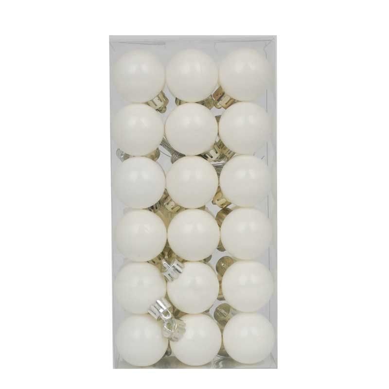 Palle di Natale in Plastica Lucide D.3 cm Confezione da 36 Pz