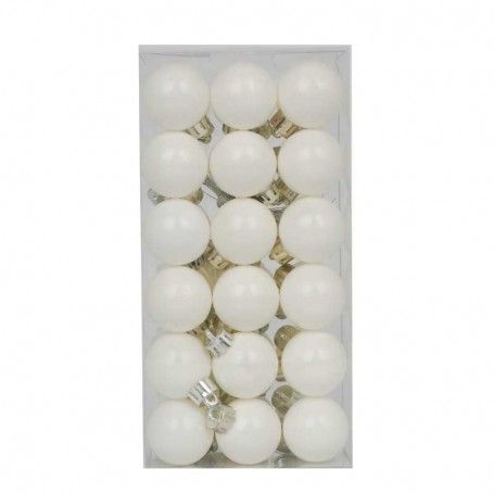 Palle di Natale in Plastica Lucide D.3 cm Confezione da 36 Pz