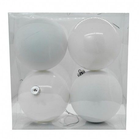 Palle di Natale in Plastica Lucide e Opache D.15 cm Conf. da 4 Pz
