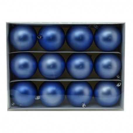 Palle di Natale in Plastica Opaco D.8 cm Conf. da 12 Pz