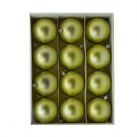 Palle di Natale in Plastica Opaco D.8 cm Conf. da 12 Pz