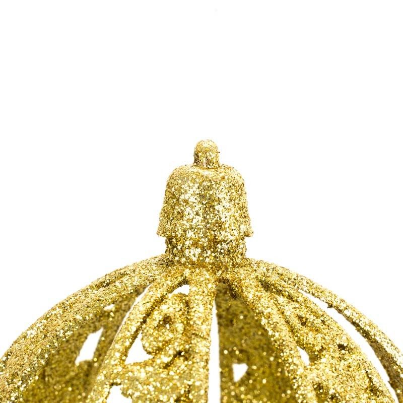 Palle di Natale Glitterate D.10 cm Conf. da 3 Pz