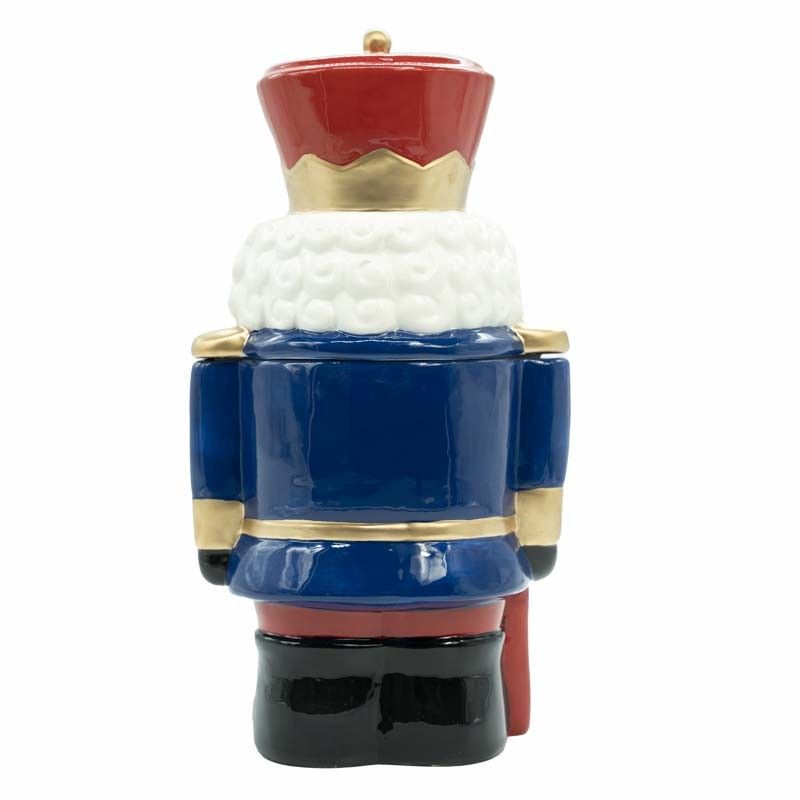 Schiaccianoci Portabiscotti Natalizio in Ceramica H.32 cm