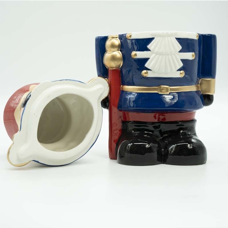 Schiaccianoci Portabiscotti Natalizio in Ceramica H.32 cm