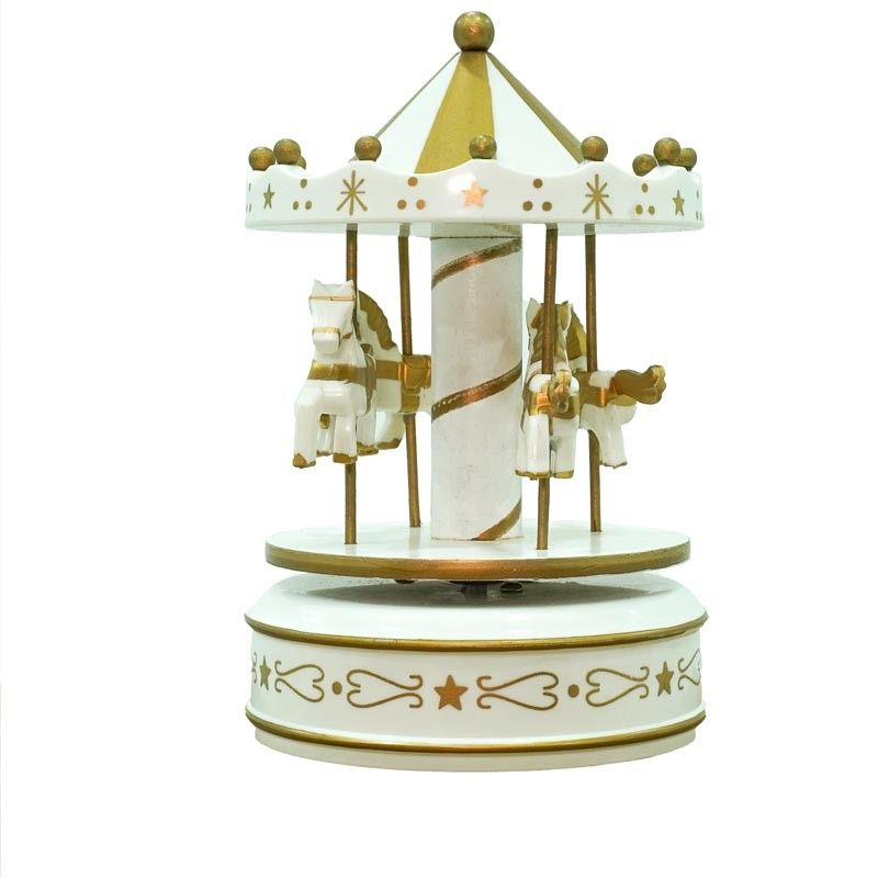 Carillon Giostra con Cavalli H.18 cm