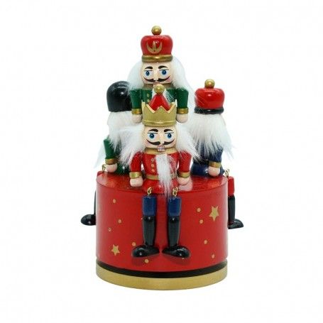 Schiaccianoci Natalizi su Carillon H.20 cm