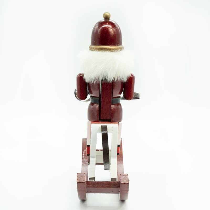 Schiaccianoci Natalizio su Cavallo a Dondolo H.30 cm