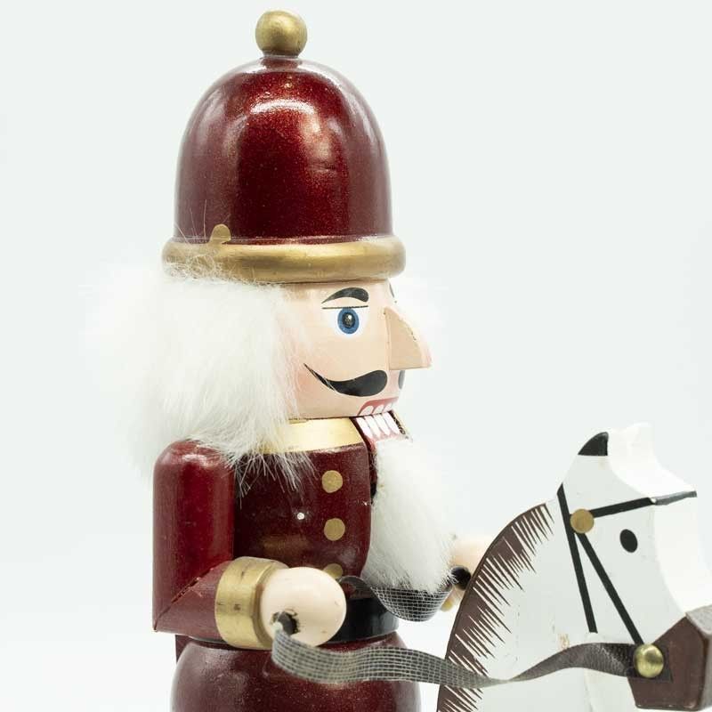 Schiaccianoci Natalizio su Cavallo a Dondolo H.30 cm