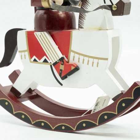Schiaccianoci Natalizio su Cavallo a Dondolo H.30 cm