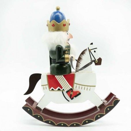 Schiaccianoci Natalizio su Cavallo a Dondolo H.30 cm