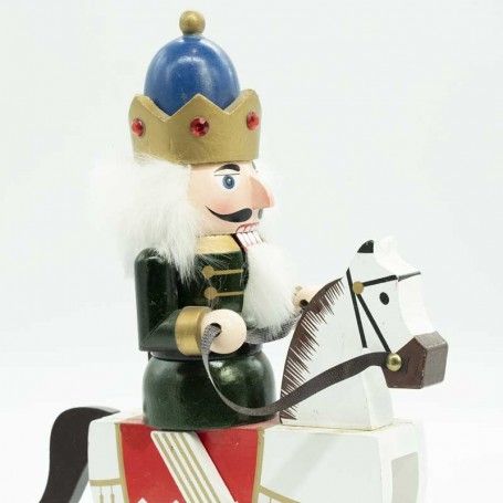 Schiaccianoci Natalizio su Cavallo a Dondolo H.30 cm