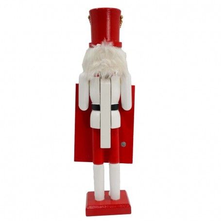 Schiaccianoci Portafoto Natalizio in Legno con Cornice H.38 cm