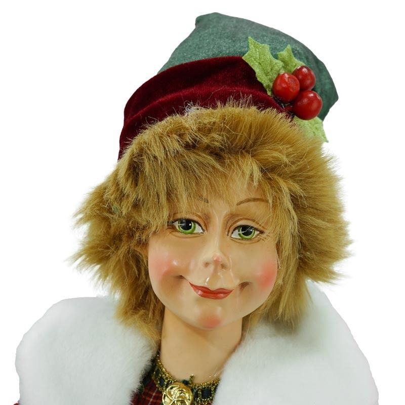 Elfo Natalizio Seduto H.50 cm