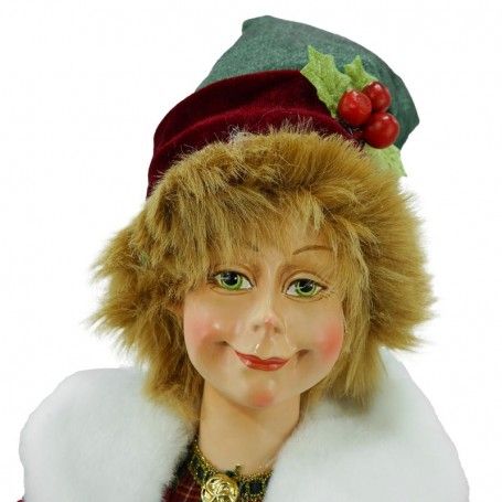 Elfo Natalizio Seduto H.50 cm