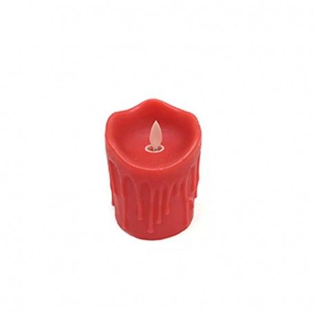 Candela con Led Rossa