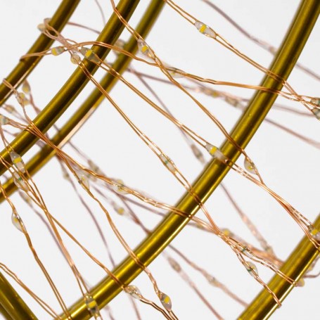 Corona Luminosa in 3D, Color Rame, Ø 45 cm, 960 Micro Led