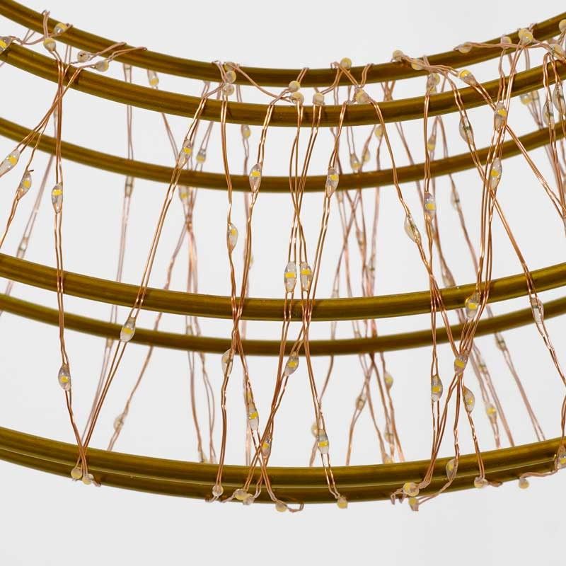 Corona Luminosa in 3D, Color Rame, Ø 45 cm, 960 Micro Led