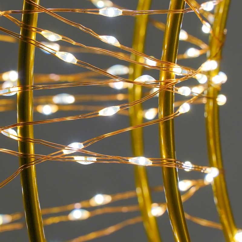 Corona Luminosa in 3D, Color Rame, Ø 45 cm, 960 Micro Led