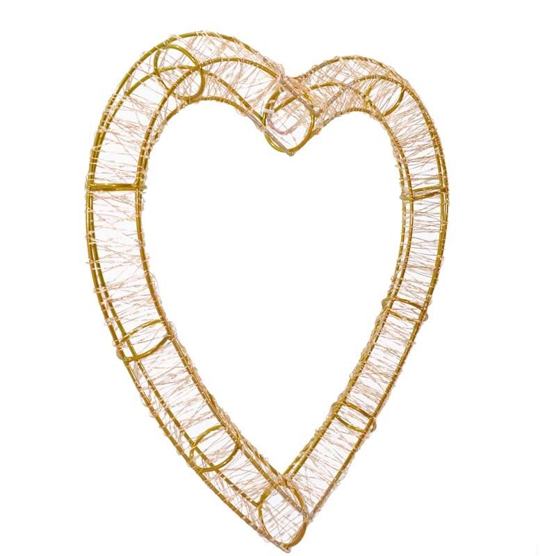 Cuore Luminoso in 3D Color Rame, 50x46.5 cm, 1440 Micro Led