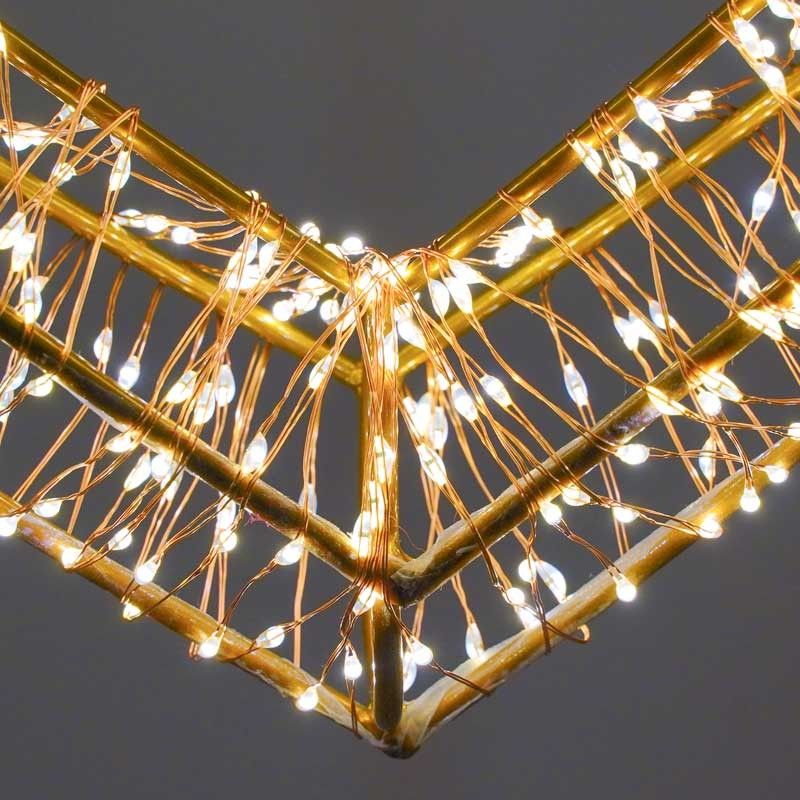 Cuore Luminoso in 3D Color Rame, 50x46.5 cm, 1440 Micro Led