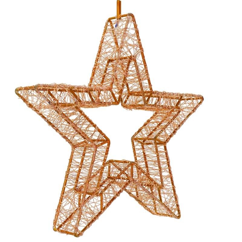 Stella Luminosa in 3D Color Rame, 50x38 cm, 2880 Micro Led