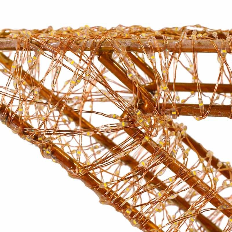 Stella Luminosa in 3D Color Rame, 50x38 cm, 2880 Micro Led