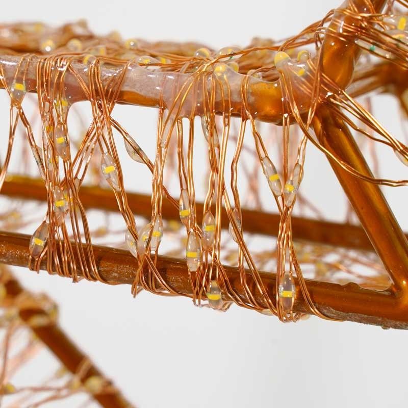 Stella Luminosa in 3D Color Rame, 50x38 cm, 2880 Micro Led