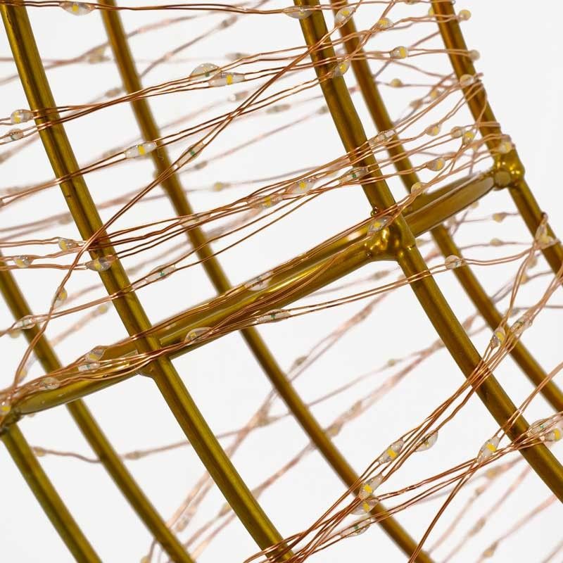 Corona Luminosa in 3D Color Rame, Ø 60 cm, 1800 Micro Led