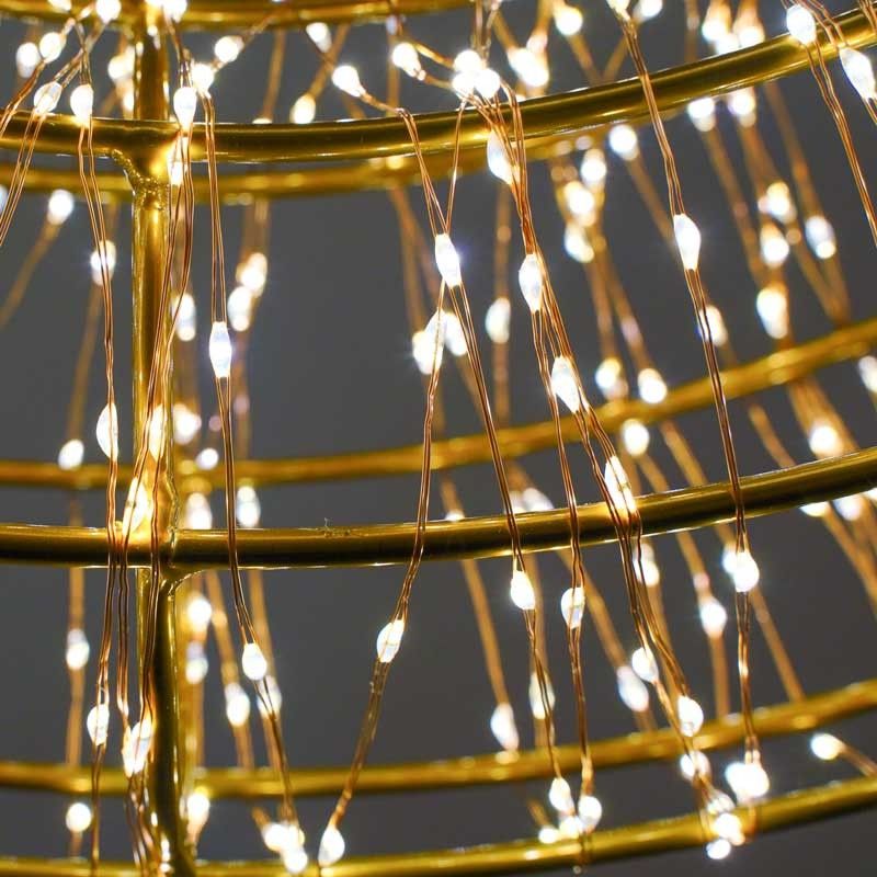 Corona Luminosa in 3D Color Rame, Ø 60 cm, 1800 Micro Led