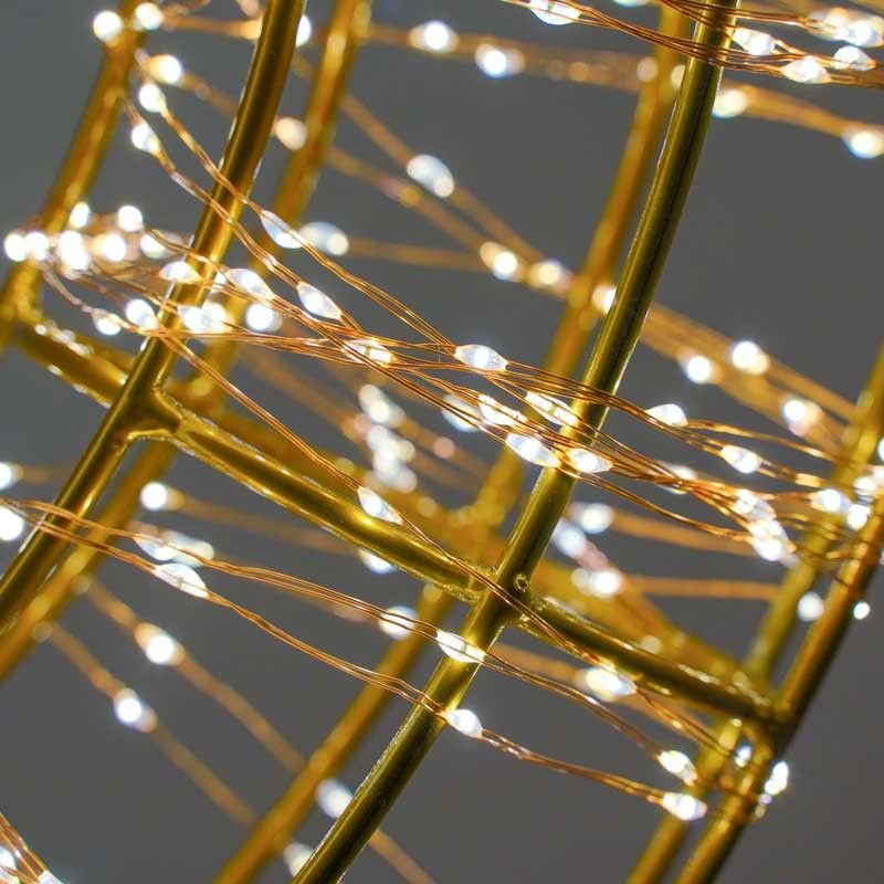 Corona Luminosa in 3D Color Rame, Ø 60 cm, 1800 Micro Led