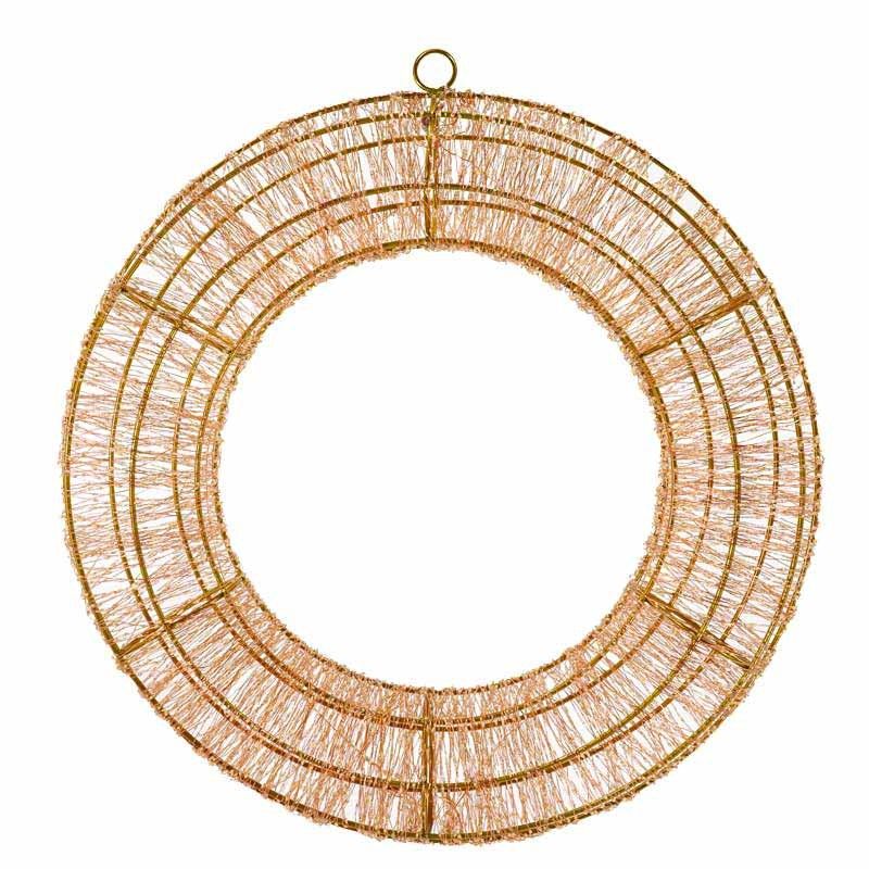 Corona Luminosa in 3D Color Rame, Ø 60 cm, 6600 Micro Led