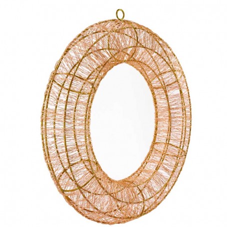 Corona Luminosa in 3D Color Rame, Ø 60 cm, 6600 Micro Led