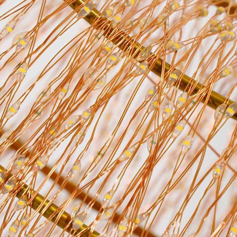 Corona Luminosa in 3D Color Rame, Ø 60 cm, 6600 Micro Led