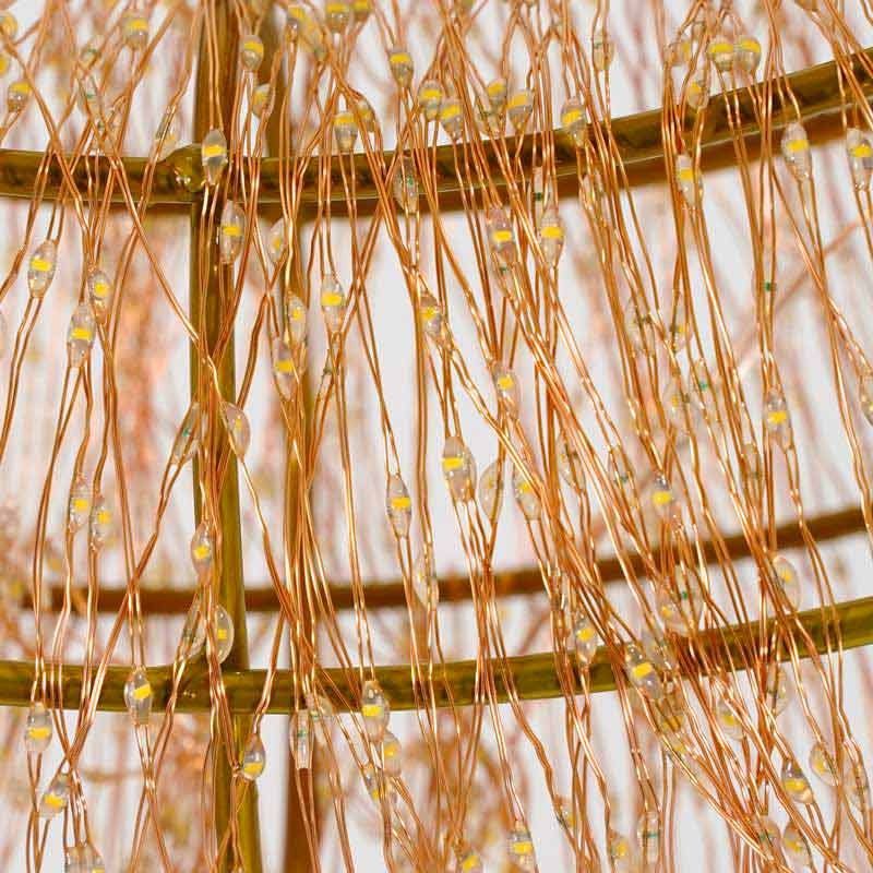 Corona Luminosa in 3D Color Rame, Ø 60 cm, 6600 Micro Led