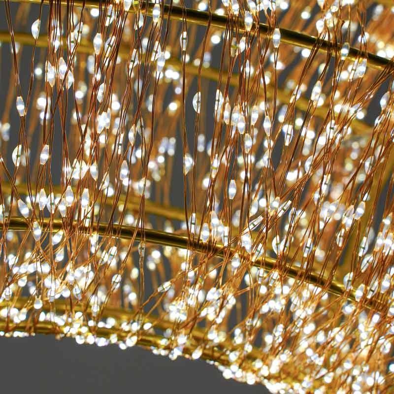 Corona Luminosa in 3D Color Rame, Ø 60 cm, 6600 Micro Led