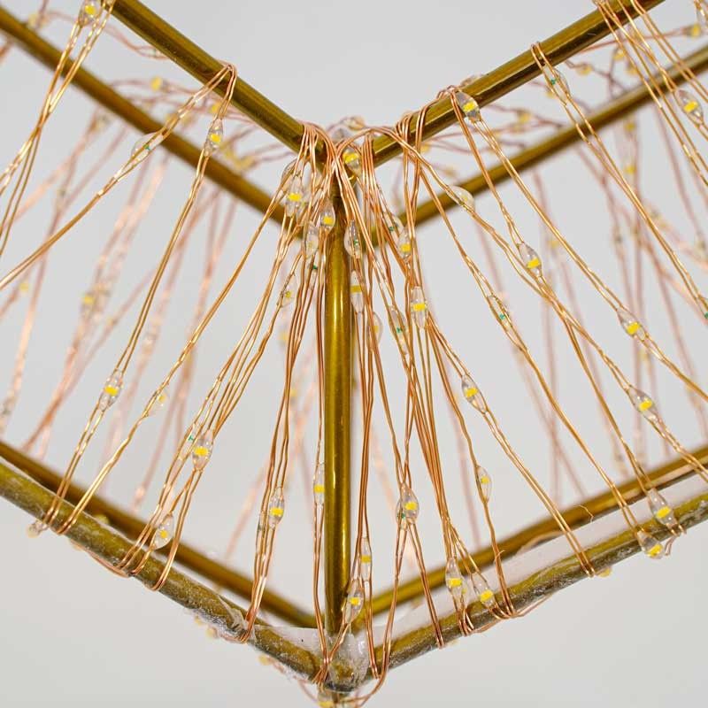 Cuore Luminoso in 3D Color Rame, 70x70 cm, 2400 Micro Led