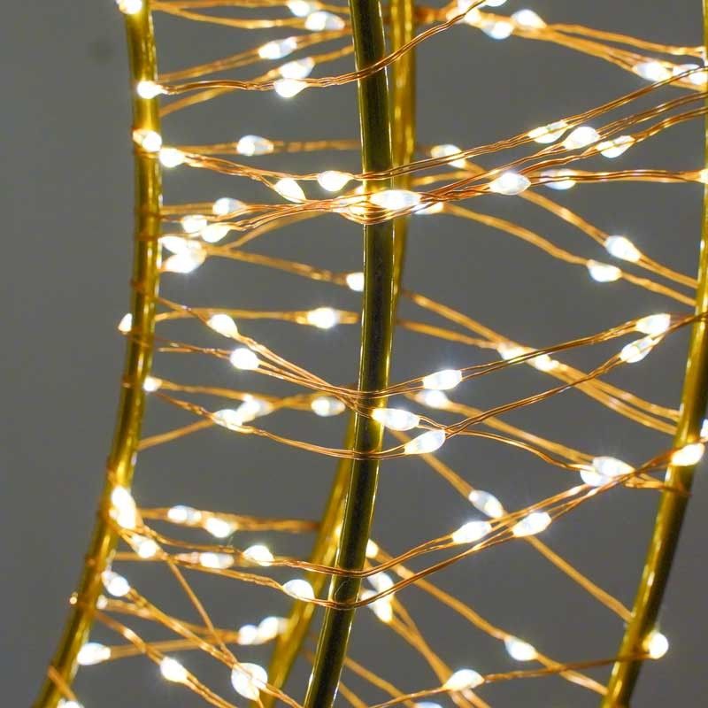 Cuore Luminoso in 3D Color Rame, 70x70 cm, 2400 Micro Led