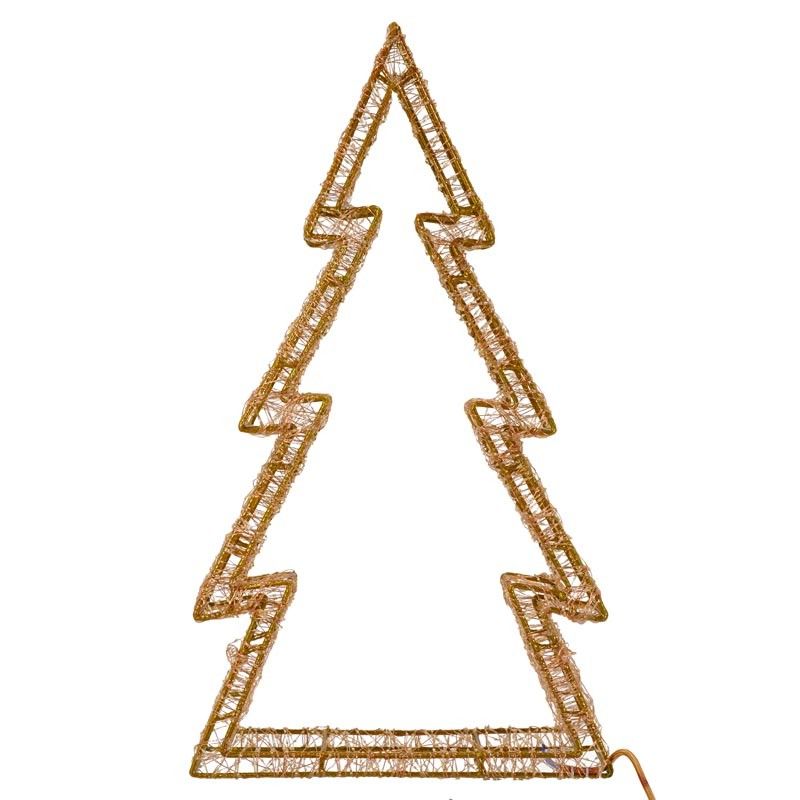 Albero Luminoso in 3D Color Rame, H.70 cm, 3360 Micro Led