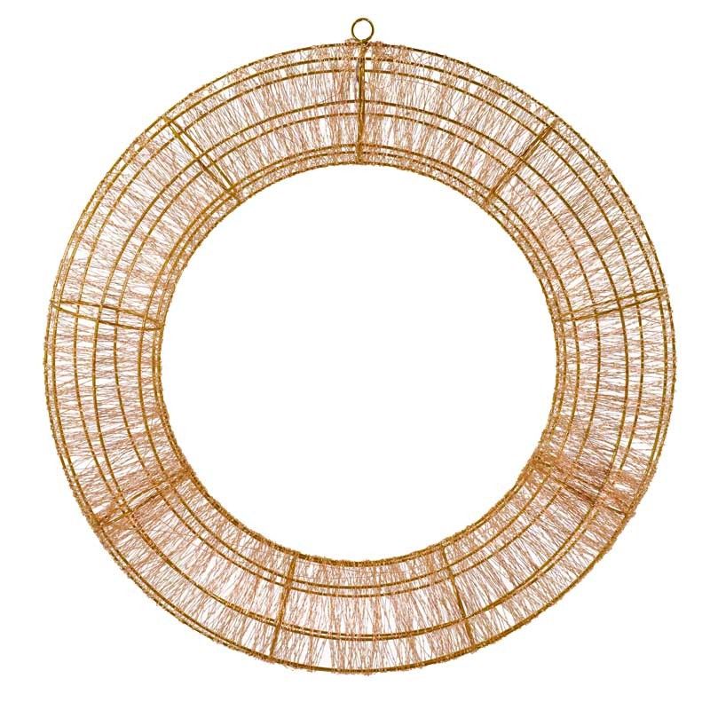 Corona Luminosa in 3D Color Rame, Ø 90 cm, 12480 Micro Led