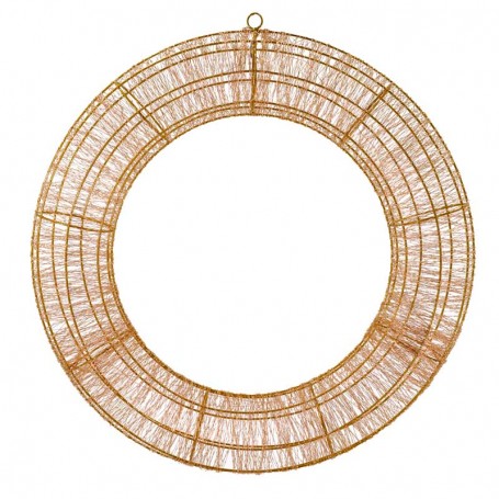 Corona Luminosa in 3D Color Rame, Ø 90 cm, 12480 Micro Led