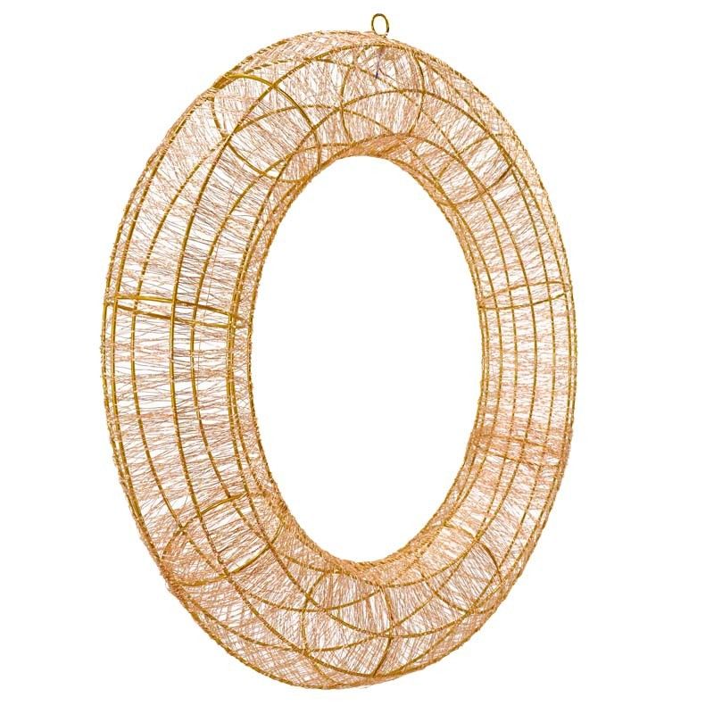 Corona Luminosa in 3D Color Rame, Ø 90 cm, 12480 Micro Led