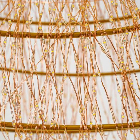 Corona Luminosa in 3D Color Rame, Ø 90 cm, 12480 Micro Led