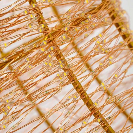 Corona Luminosa in 3D Color Rame, Ø 90 cm, 12480 Micro Led