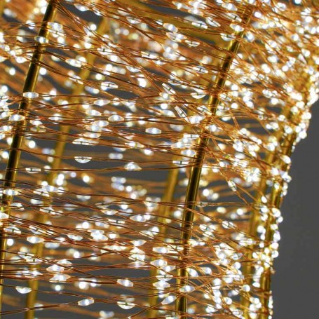 Corona Luminosa in 3D Color Rame, Ø 90 cm, 12480 Micro Led