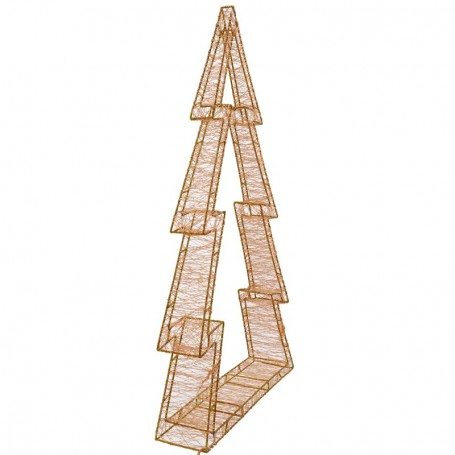 Albero Luminoso in 3D Color Rame, H.120 cm, 7680 Micro Led