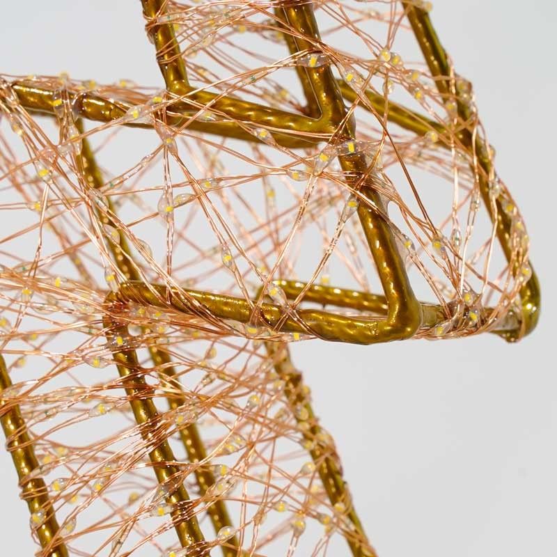 Albero Luminoso in 3D Color Rame, H.120 cm, 7680 Micro Led