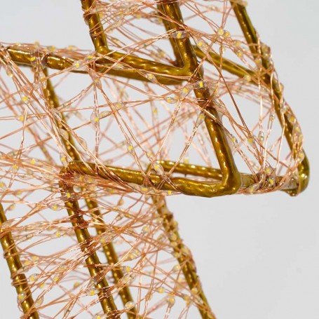 Albero Luminoso in 3D Color Rame, H.120 cm, 7680 Micro Led